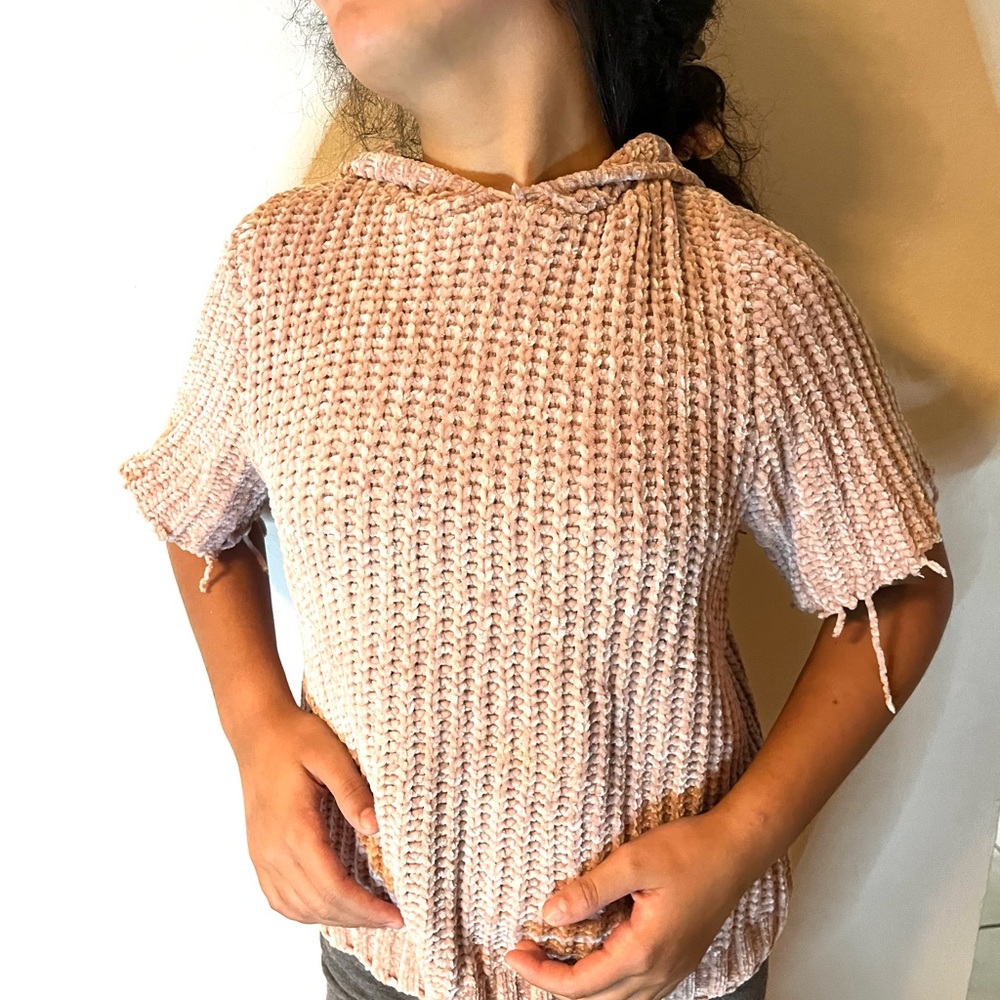 Fun Girls sweater wore once for a winter vacation with jeans distressed look